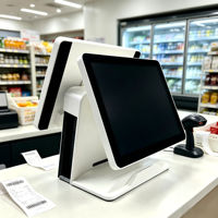 DiligenCe DC-1503 Sistema POS Todo en Uno con Pantalla Táctil Capacitiva Full HD de 15.6 Pulgadas para Restaurante, 11.6 Pulgadas, 4GB DDR3