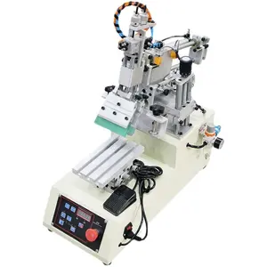 Machine de sérigraphie en PVC Imprimante à écran plat pour couvercle de bouteille Poubelles de sac à main Machine de sérigraphie semi automatique