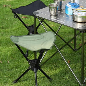Sgabello Girevole Pieghevole Resistente con Rotazione a 360° per Pesca, <span class=keywords><strong>Campeggio</strong></span>, Escursionismo, Seduta Ergonomica Portatile per Uso Interno ed Esterno - Product Image 3