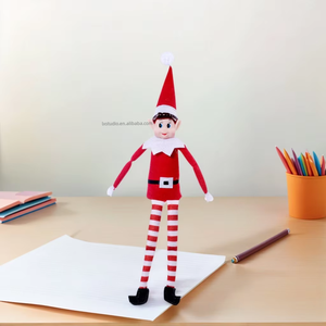 JQ Novedad Transfronteriza Muñeco de Elfo sin Rostro de Tela No Tejida para Navidad, en Pose Sentada, Adorno para Estantería y Figura Decorativa para el Hogar Festivo - Product Image 4