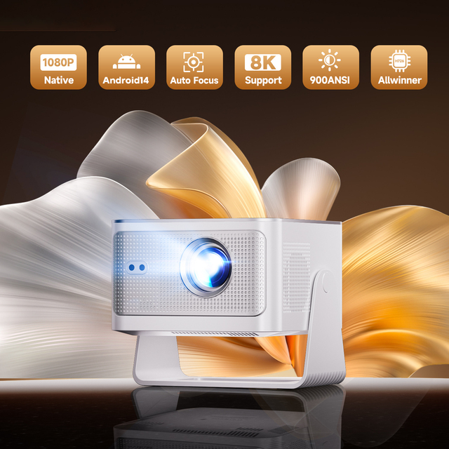 Overhead Projector High Quality Video Full hd 8k 2025 Android 14 Hy350 Max Smart 1080p Native Android Projector 4k