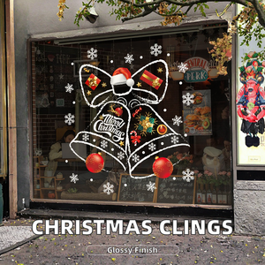 Adhesivos Electrostáticos Navideños <span class=keywords><strong>para</strong></span> Ventanas, Impresión UV de Doble Cara, Reutilizables, Decoración <span class=keywords><strong>para</strong></span> el Hogar, Calcomanías Removibles <span class=keywords><strong>para</strong></span> Vidrio - Product Image 2