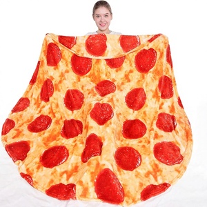 Manta de <span class=keywords><strong>Pizza</strong></span> con <span class=keywords><strong>Pepperoni</strong></span> Yintex al por Mayor, OEM ODM, Ligera, Suave, de Franela, para Adultos y Niños, Regalo de Cumpleaños, Roja, Divertida, Decoración para el Hogar - Product Image 2