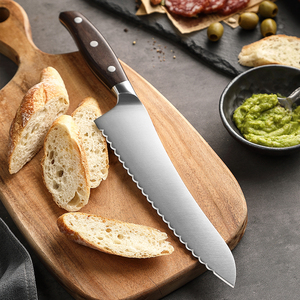 Couteaux de cuisine en acier inoxydable allemand de haute qualité pour trancher la viande, <span class=keywords><strong>couteau</strong></span> pour aliments congelés avec manche en bois de santal rouge - Product Image 3