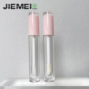 JIE MEI Stock Meilleur prix 4ML Flacon de <span class=keywords><strong>gloss</strong></span> à lèvres rond coloré avec gros pinceau, vente en gros, emballage de tube de <span class=keywords><strong>gloss</strong></span> à lèvres - Product Image 4