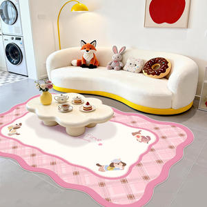 Alfombra Infantil con Diseño a Cuadros, Forma Novedosa, Imitación de Cachemira, Antideslizante, para Dormitorio, Sala de Estar, Área de Juegos - Product Image 1
