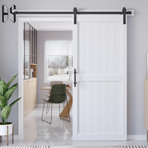 Kit de herrajes y manijas de nuevo diseño, Kit de herrajes para puertas de Granero corredizas lisas y silenciosas, polea básica tipo J - Product Image 6
