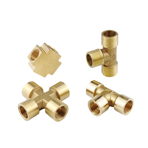 ข้อต่อทองเหลืองแบบสามทาง เกลียวในและเกลียวนอก ขนาด 1 2 3 4 6 จุด สำหรับท่อแก๊สและน้ำ - Product Image 3