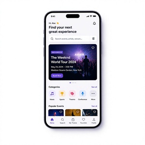 Desarrollo de Aplicaciones para Reserva de Eventos y Boletos - Solución Inteligente para Android e iOS con Reserva sin Interrupciones, Actualizaciones en Vivo y Pago Instantáneo - Product Image 1