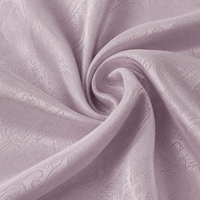 Tissu jacquard satiné imprimé à la main avec motif de branches entrelacées rose fumé, textile floral traditionnel chinois pour vêtements