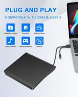 Lim Externe Cd/Dvd Drive Usb 3.0 + USB-C TYPE-C Dual-Interface Speler Brander Lezer Voor Laptop Pc Mac Hp