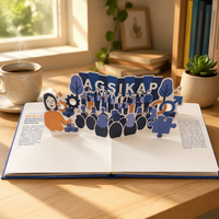 Fabricant d'impression de livres cartonnés découpés sur mesure en 3D, service d'impression offset de livres photo stéréo à découpe personnalisée