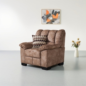 Canapé 3 places moderne et populaire pour salon, en tissu facile à nettoyer, mobilier d'intérieur, canapé en velours marron café - Product Image 4