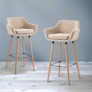<span class=keywords><strong>Tabouret</strong></span> <span class=keywords><strong>de</strong></span> bar haut moderne en tissu, vente en gros, pour bar à domicile, salon et chambre à coucher - Product Image 4