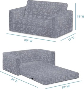 Sofá Infantil Modular 2 en 1 Personalizado de Fábrica al por Mayor 2026, Sofá Infantil Convertible a Sillón - Product Image 3