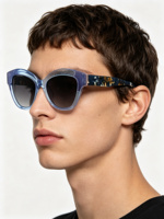 Lunettes de soleil unisexes tendance, montures carrées œil de chat, verres polarisés, haute qualité, légères, de luxe
