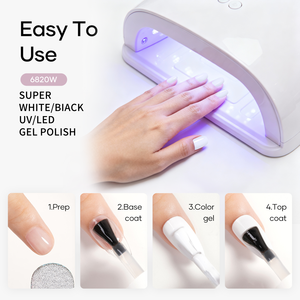 ยาทาเล็บเจลสีขาวปลอดสารพิษ ยูวีเจล ขายส่ง วีแกน รับทำโลโก้ ปราศจาก TPO และ Hema แบรนด์ส่วนตัว ติดทนนาน ลอกออกได้ - Product Image 5