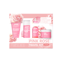 Tonique coréen pour la peau, minimiseur de pores, exfoliant facial pour une peau éclatante, sérum hydratant, ensemble de soins de la peau avec fleur de rose