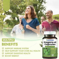 Capsules de Gélules Molles d'Huile Essentielle d'Origan Sauvage Biologique Pure en Gros, Supplément Herbal pour le Soutien Immunitaire, Capsules d'Origan