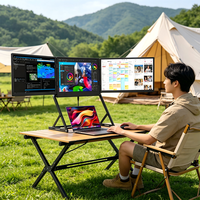 Extenseur d'écran triple pour ordinateur portable 14/15,6/16/18,5 pouces, moniteur portable IPS 2,5K 60Hz, écran de jeu Type-C pour Mac Windows