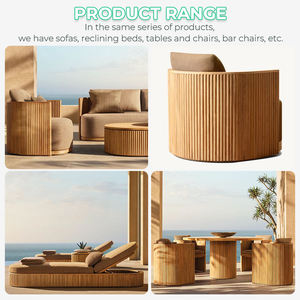 Ensemble <span class=keywords><strong>de</strong></span> canapé <span class=keywords><strong>de</strong></span> <span class=keywords><strong>jardin</strong></span> moderne en teck <span class=keywords><strong>de</strong></span> qualité supérieure, 3 places, table basse, fauteuil lounge, luxe, extérieur, patio, villa, bord <span class=keywords><strong>de</strong></span> piscine - Product Image 6
