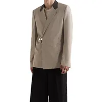 Chaqueta tejida de pata de gallo para hombre, chaqueta de esmoquin formal de color contrastante personalizada de alta calidad, OEM