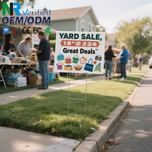 High Quality 4mm Thick Customizable Waterproof Yard Signs Corrugated PP <b>Sheets</b> with Cutting Service and PP H-Stake - Product Image 1