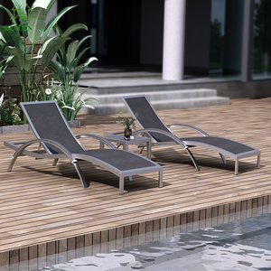Lit de jour moderne de luxe en aluminium <span class=keywords><strong>pour</strong></span> jardin <span class=keywords><strong>chaise</strong></span> de <span class=keywords><strong>piscine</strong></span> <span class=keywords><strong>chaise</strong></span> de plage extérieure <span class=keywords><strong>pour</strong></span> la plage - Product Image 2