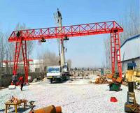 Grue à portique à poutre unique avec résistance au vent sur rail