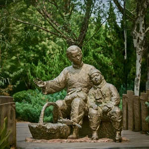 Escultura de Bronce Fundido a la Cera Perdida, Figura Humana para Jardín y <span class=keywords><strong>Plaza</strong></span>, Estatua de Bronce para Decoración de Paisajes Municipales, Villas y Parques - Product Image 6