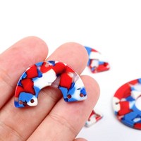 En gros écaille de tortue perle acétate acrylique boucle d'oreille blanc breloques résultats pont en forme de pendentif résine blancs fabrication de bijoux