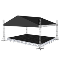 Estructura de Iluminación Plegable para Escenario, Tipo Spigot, en Aluminio Negro, para Altavoces Line Array, DJ e Iluminación de Escenario