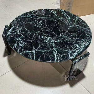 Table basse ronde en marbre <span class=keywords><strong>Verbe</strong></span> de 80 cm, design minimaliste italien, moderne et luxueuse pour hôtel, villa, maison - Product Image 5