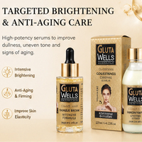 Ensemble de soins de la peau au glutathion, éclaircissant le teint, crème hydratante pour le visage, gel douche, sérum, huile pour le corps, ensemble de 7 pièces