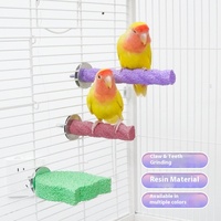 Perchoir de perroquet de sable en forme de chat-Support de conditionnement de bec et d'ongle texturé pour oiseaux moyens et petits