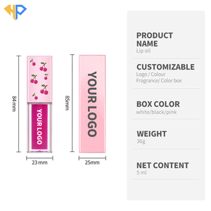 Aceite Labial Humectante con Espejo y Caja de Regalo en Forma de Corazón, Marca Privada, Logotipo Personalizado Disponible, Kit de Brillo Labial Vegano con Sabor a Frutas - Product Image 2