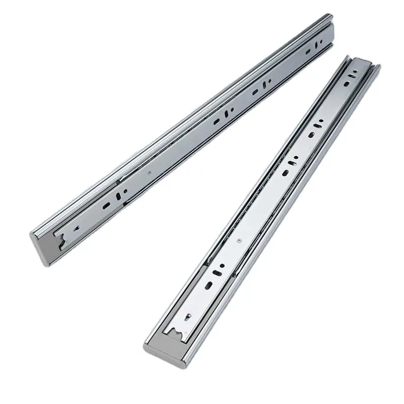 Low Price Wholesale Cold Rolled Steel Telescopic Drawer Channel Sliding Glass Slide Ball Bearing Drawer Slide