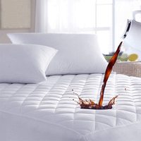 Housse pour matelas matelassé en bambou, couvre-lit imperméable, éponge
