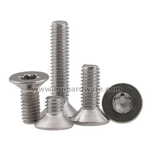 Tornillos de máquina con cabeza avellanada plana hexalobular Torx Plum de seis lóbulos GB2673, tornillos antirrobo - Product Image 3