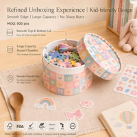 Tube cadeau en carton gris brillant BOPP fait main, recyclable, avec couvercle, OEM ODM pour conteneur de puzzle, artisanat, bijoux pour enfants, conforme FDA BRC RoHS