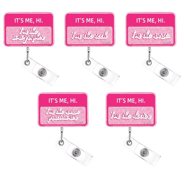 retractable badge reel for hospital worker acrylic acrylic blanks badge reel for decoration badge reel nurse
