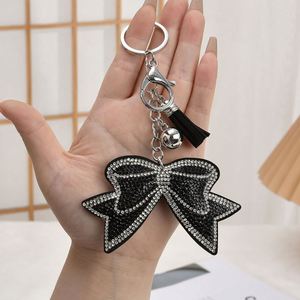 2025 New Creative Gift <b>Crystal</b> Rhinestone Bow <b>Key</b> Chains Car Pendant - Product Image 3