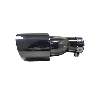 Nhà Máy Sản Xuất Màu Đen Chrome Không Gỉ Xả Kép Lời Khuyên Phổ Xe Muffler Đuôi Ống - Product Image 5