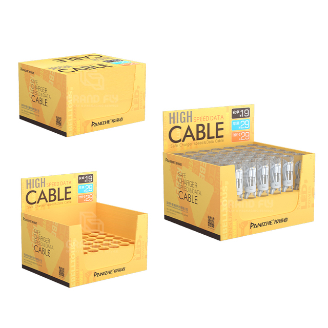 Custom Retail Corrugated Cardboard Shelf Ready Display Packaging Box with Embossing Recyclable for Consumer Electronics