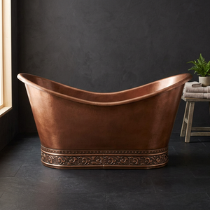 Baignoire ovale gonflable de luxe en cuivre, portable et pliable avec couvercle, écologique, pour adultes - Product Image 1