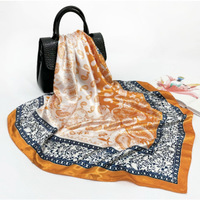 Foulard en satin de soie haut de gamme pour femme, motif cachemire, style national, mode musulmane, vente en gros, collection été, offre spéciale