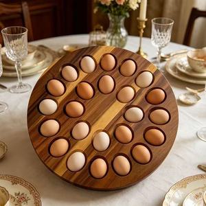 Wooden Egg Tray 24 Compartment Freshness Preservation <b>Kitchen</b> Storage Shandong Made - Product Image 5