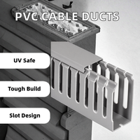 Goulotte de câbles réseau décorative en PVC OEM, couvercle à fente transparent, conduits de câbles de câblage blancs et chemin de câbles électriques