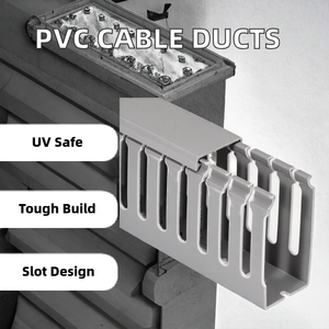 OEM trang trí PVC Mạng Cáp Trunking rãnh rõ ràng Bìa Trắng Hệ thống dây điện cáp ống dẫn và cáp điện khay - Product Image 2