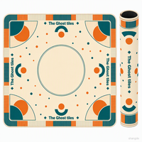 Exquisita Alfombrilla de Juego con Patrón Geométrico, Diseño Enrollable y Portátil, para el Hogar, Fiestas, Reuniones, Alfombra de Mahjong de Lujo